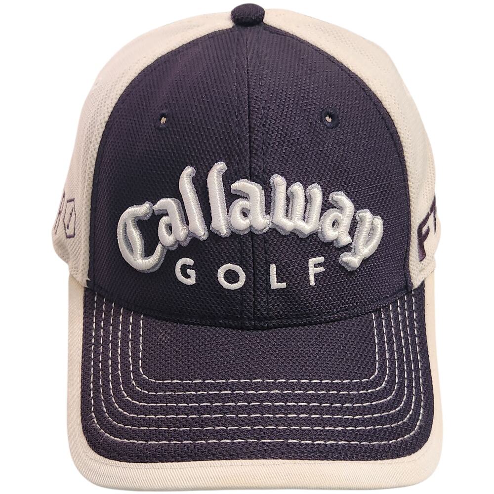 Callaway Golf New Era Hat Mens Navy Cream FT-5 Tour Adjustable‎ Mesh Cap